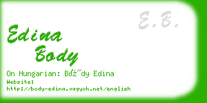 edina body business card